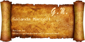 Galanda Marcell névjegykártya